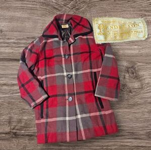 Vintage 50s Pendleton Virgin Wool 49er Jacket Womens Large Plaid Coat Made USA